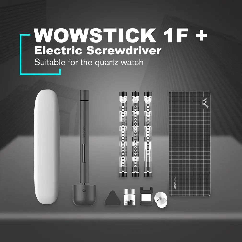 WOWSTICK 1F+ мини электрический шуруповерт перезаряжаемый беспроводной набор отверток с светодиодный литиевой батареей