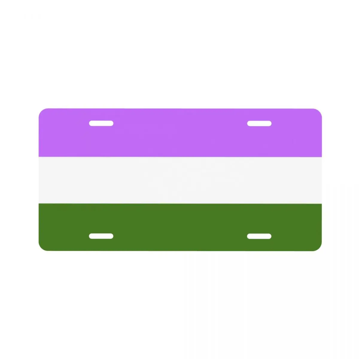 

LGBTQIA Genderqueer car license plate decoration 15cmX30cm