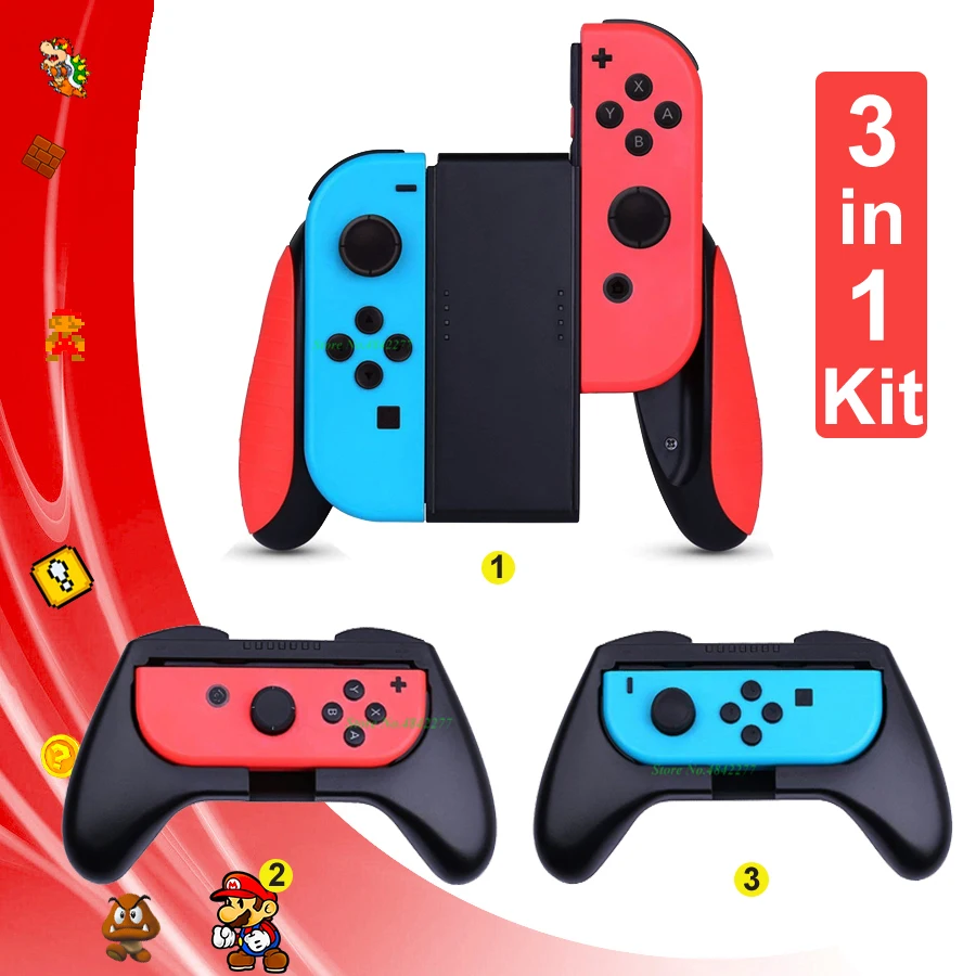 Аксессуары для переключателей 3 шт. удобная ручка Joycon держатель кронштейна для nintendo Games Gamepad новейший