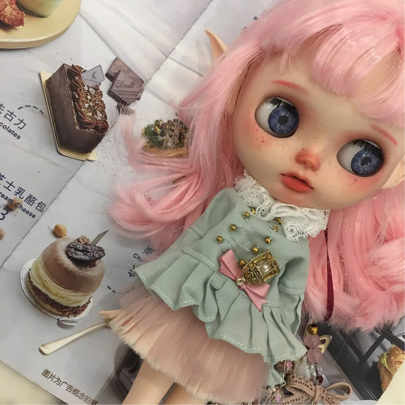 Ледяной 19 шарнир blyth кукла с Макияж лица белая кожа розовый волос Фея макияж