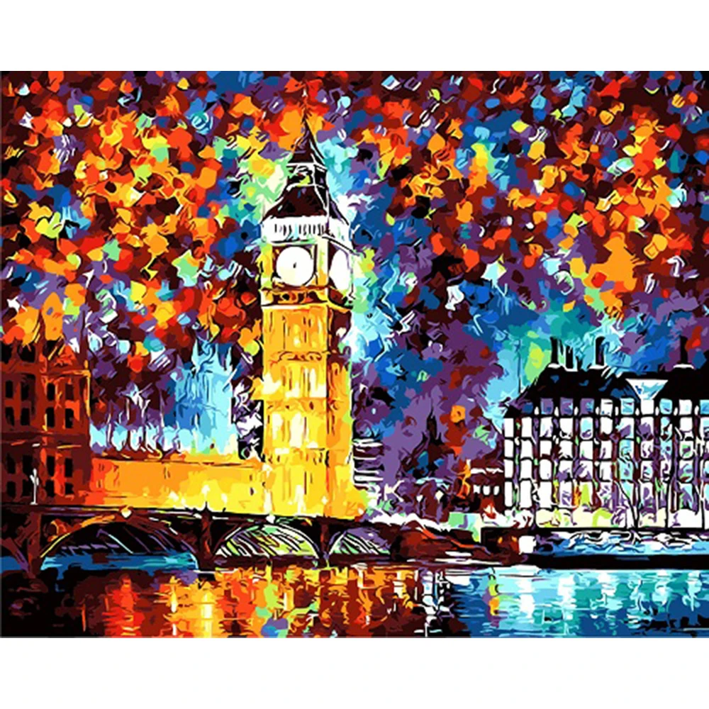 Набор для рисования по номерам на холсте пейзаж сделай сам|Рисование и