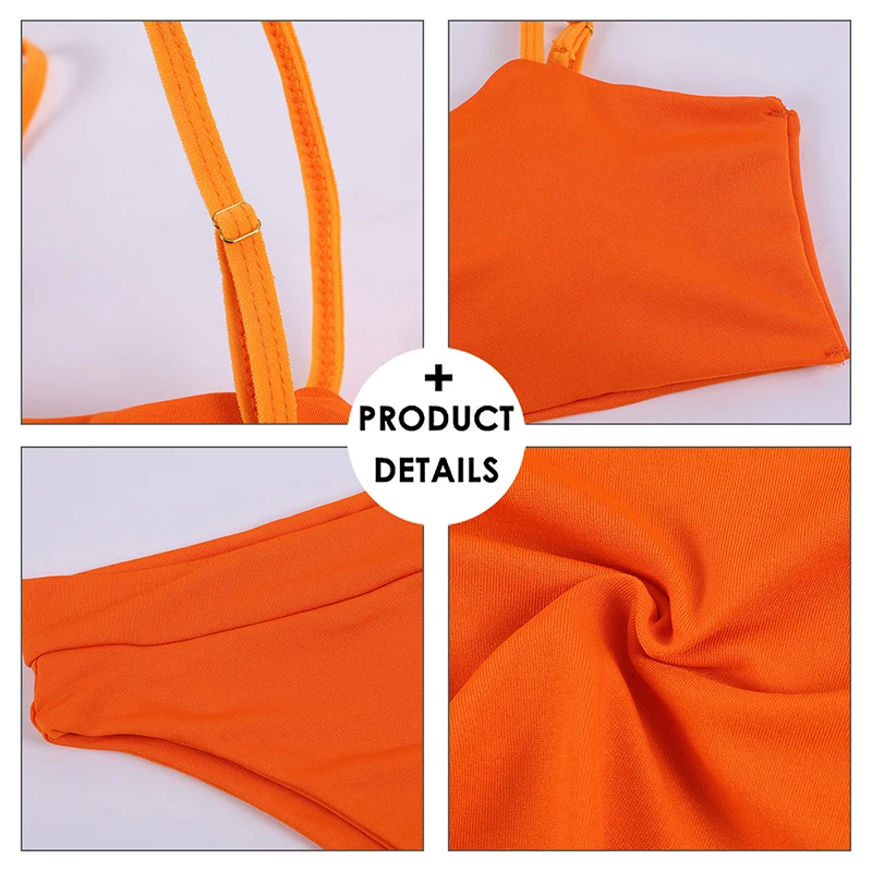 

Sexy Solid Bikini Swimsuit Women Push Up Swimwear 2021 Bikini Set Summer Biquini Brazilian Bathing Suit Beach Wear Swimming Suit