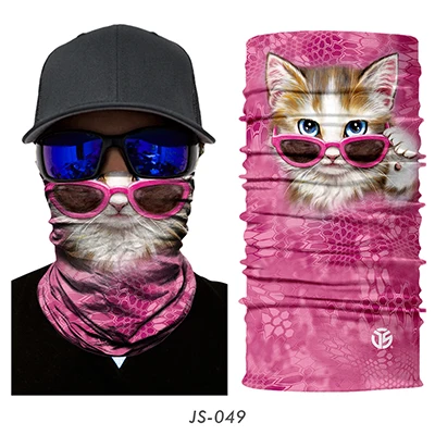 3D кошка собака бесшовная Волшебная Шея Gaiter маска для лица щит трубка Балаклава для велоспорта рыбалки Лыжная Байкерская бандана повязка на голову шарф для мужчин и женщин - Цвет: 49