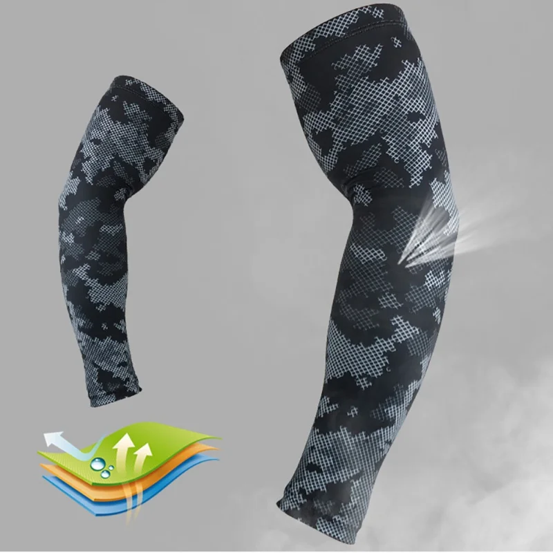 

1pc Elbow Pads Sleeve Breathable Anti Slip Sunshade Elastic Arms Wrap Protector Outdoor Sportswear Accessories 2021