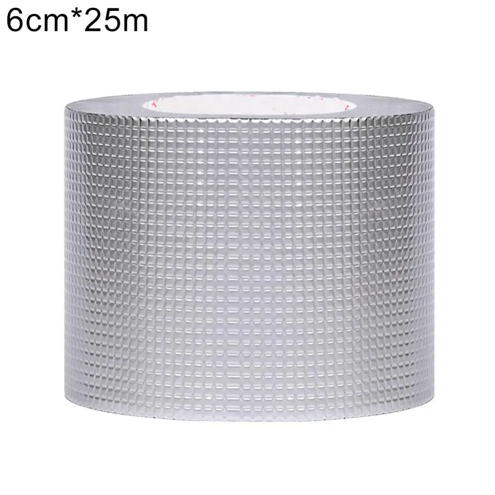 25m Aluminum Foil Butyl Rubber Tape Self Adhesive Waterproof For Roof Pipe Repair Caulking Super Fix Duct | Обустройство дома