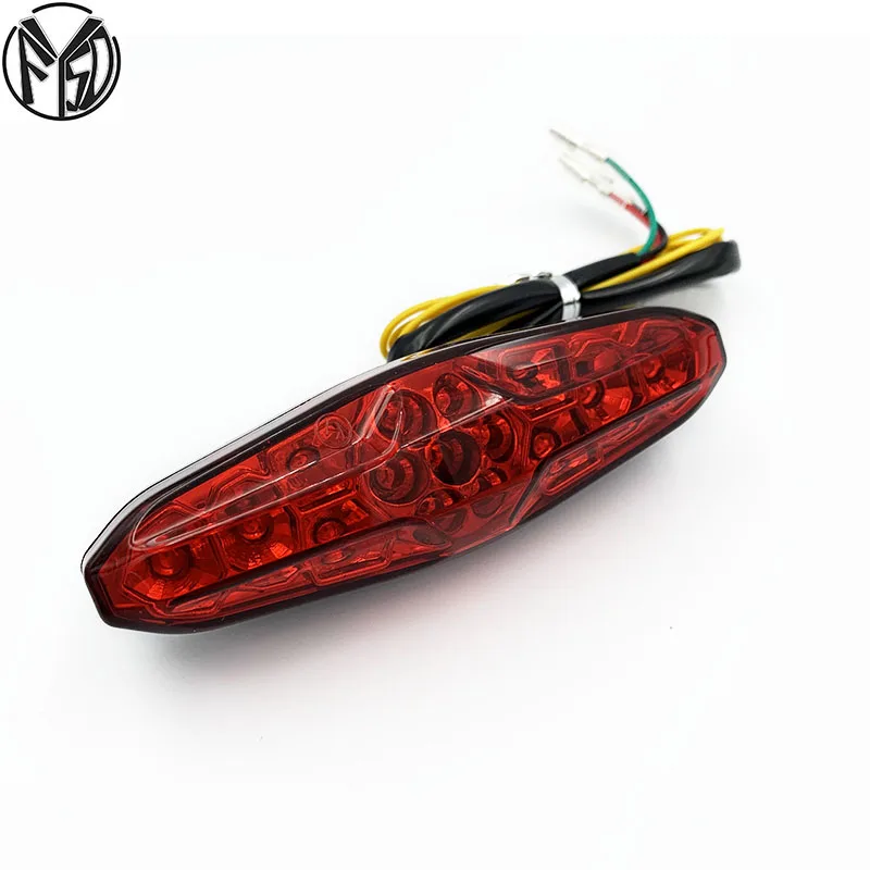 Универсальный светодиодный задний фонарь стоп-сигнал для мотоциклистов 12 В