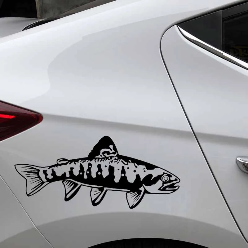 Aliauto Creative Car Sticker Personalized Trout Fly Fishing Vinyl Graphic Accessories PVC Decal for Logan Peugeot 208 16cm*7cm | Автомобили