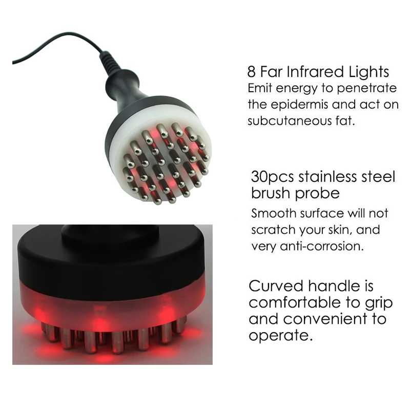 Meridian Brush, Infrared Micro-Electric Heating Health Scraping Device Slimming Body Brush, Gentle Natural Cellulite Massager