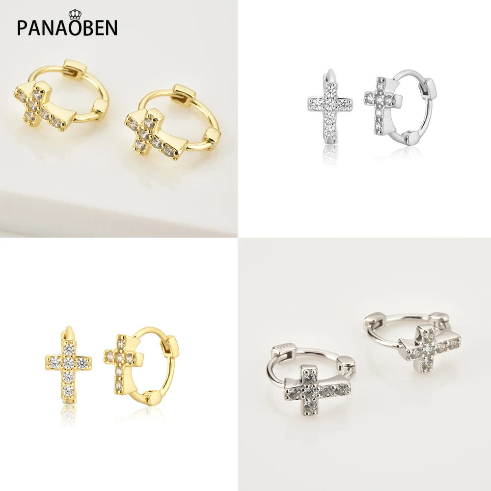 

Женские серьги-кольца из серебра 925 пробы с фианитами