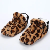 leopard winter warm home slipper women family cotton shoes sexy male platform house slides ladies casual indoor slippers