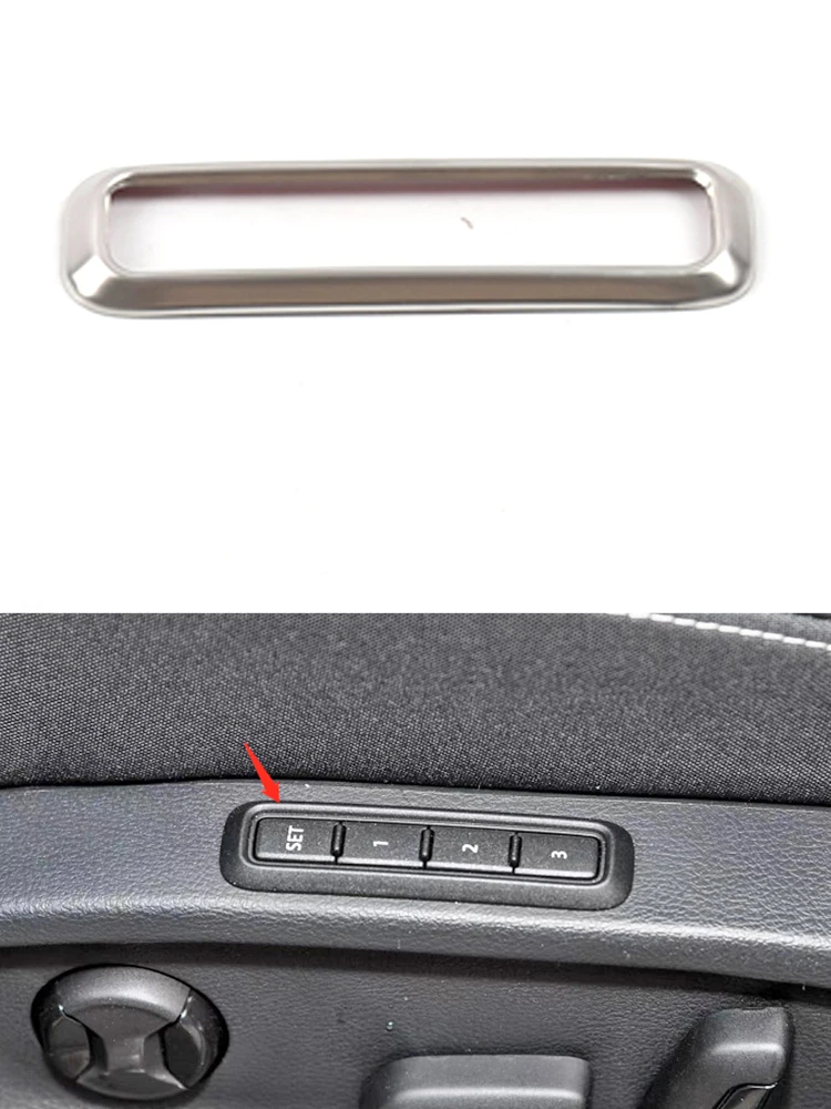 

For Skoda Kodiaq GT 2017 2018 2019 2020 Car Seat Adjustment Memory Control Button Switch Frame Chrome Cover Trim Accessories
