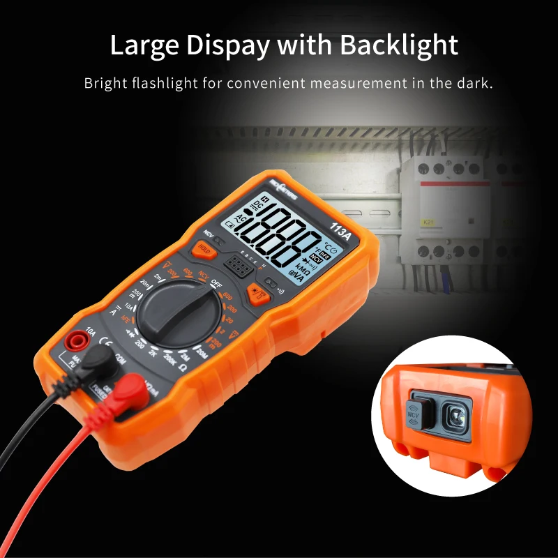 Цифровой мультиметр RICHMETERS RM113A NCV 2000 отсчетов HFE измеритель напряжения