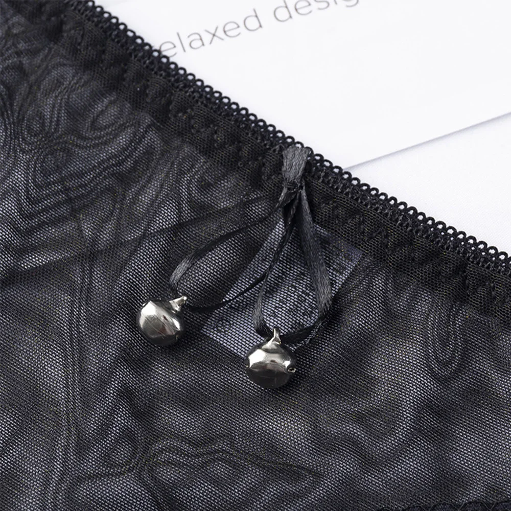 

Women's underwear, low waist, thin mesh, seamless underwear, cotton crotch underwear, 1 piece of fashionable sexy black lace hol