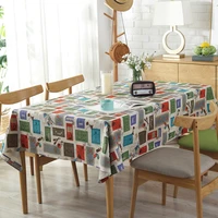 christmas tablecloth creative cotton linen washable rectangular retro dining table cloth table cover