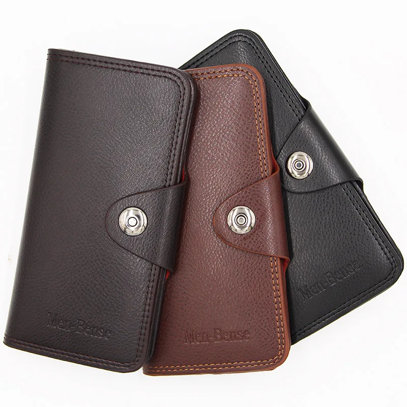 

New Fashion Men's Wallet Long Large Capacity Business Suit Bag Leisure Magnetic Buckle Wallet
