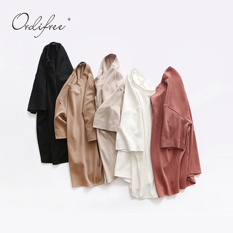 

Ordifree 2021 женская летняя футболка Свободные повседневные футболки, однотонные женские футболки в стиле бойфренда