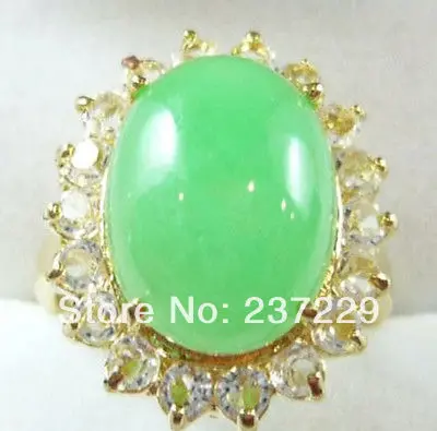 Оптовая цена Бесплатная ^ причудливое позолоченное инкрустация круглый зеленый