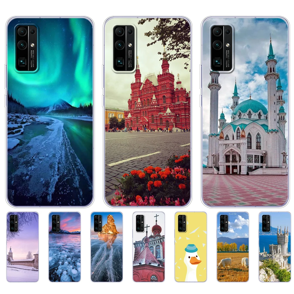 

For HONOR 30 Case BMH-AN10 Etui Soft Silicon TPU Back On Huawei Honor 30 Pro + Phone Cover Honor30 Pro Plus EBG-AN10 Bumper