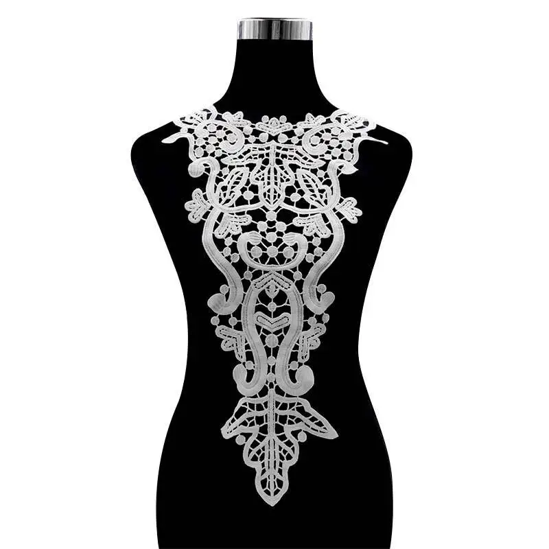 White 30 стилей 3D вышивка цветок кружево декольте ткань для кружево для поделок Воротник Одежда аксессуары Скрапбукинг - Цвет: White