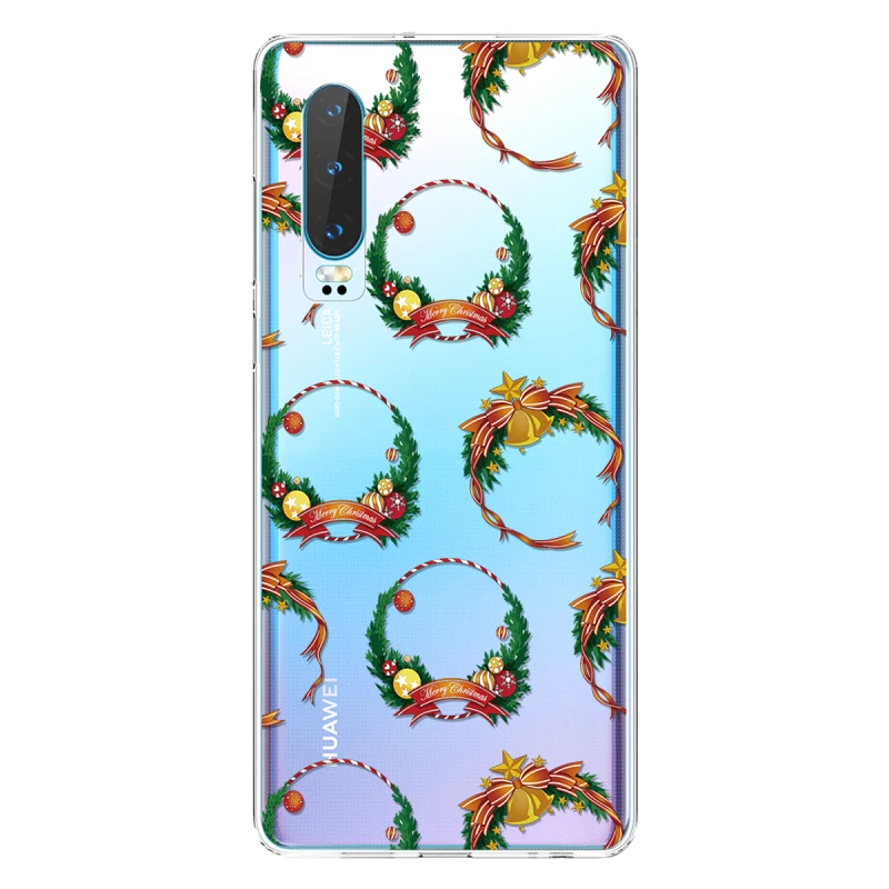 Мягкий чехол Yokata для Huawei P30 lite pro с рождественским оленем прозрачная задняя крышка