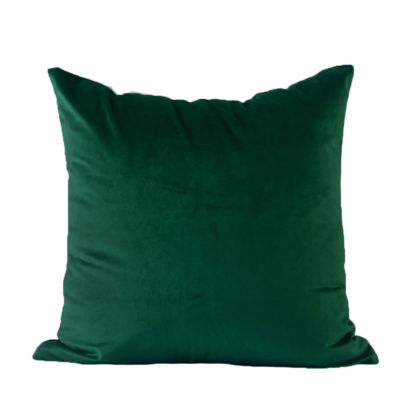 Emerald Green Essie Home Зеленый Темно-Синий Янтарный Бархатный Чехол для подушки матовое бархатное покрытие для Диванный домашний декор - Цвет: Emerald Green