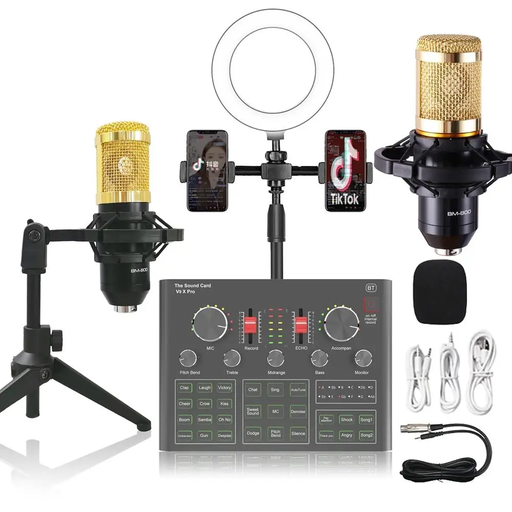 Микрофон ARCHEER BM800 звуковая карта для ПК игр живых трансляций DJ аудио USB Микшер
