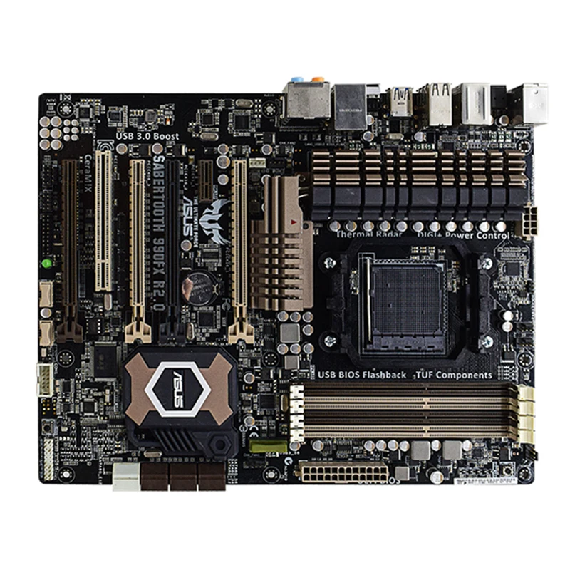 Kaufen SABERTOOTH 990FX R 2,0 Für ASUS Buchse AM3 + Verwendet Motherboard DDR3 32GB Desktop Amd 990FX Bergbau Motherboard PCIE 3rd Gen X16 Slot