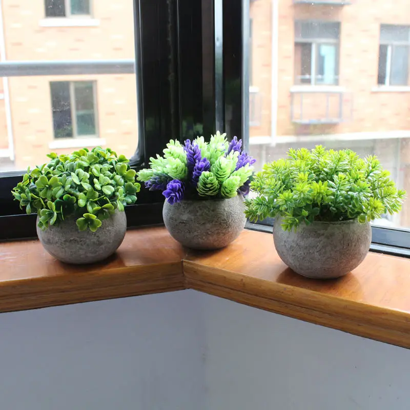 Имитация растений суккулентов в горшках мини бонсай имитация искусственные