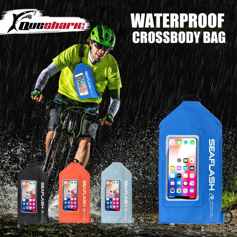 

Waterproof Touchscreen Running Swimming Cycling Bag Phone Case Chest Pack Sports Waist Bag Cross Body Drifting Phone Bag 7.2inch