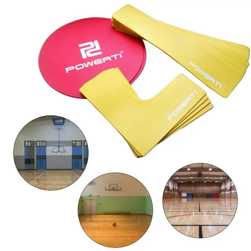 

18pcs Tennis Court Line Marker Kit Anti-Skid DIY Party Decor TPE Line Sticker Logo Basketball Football Badminton Court Line