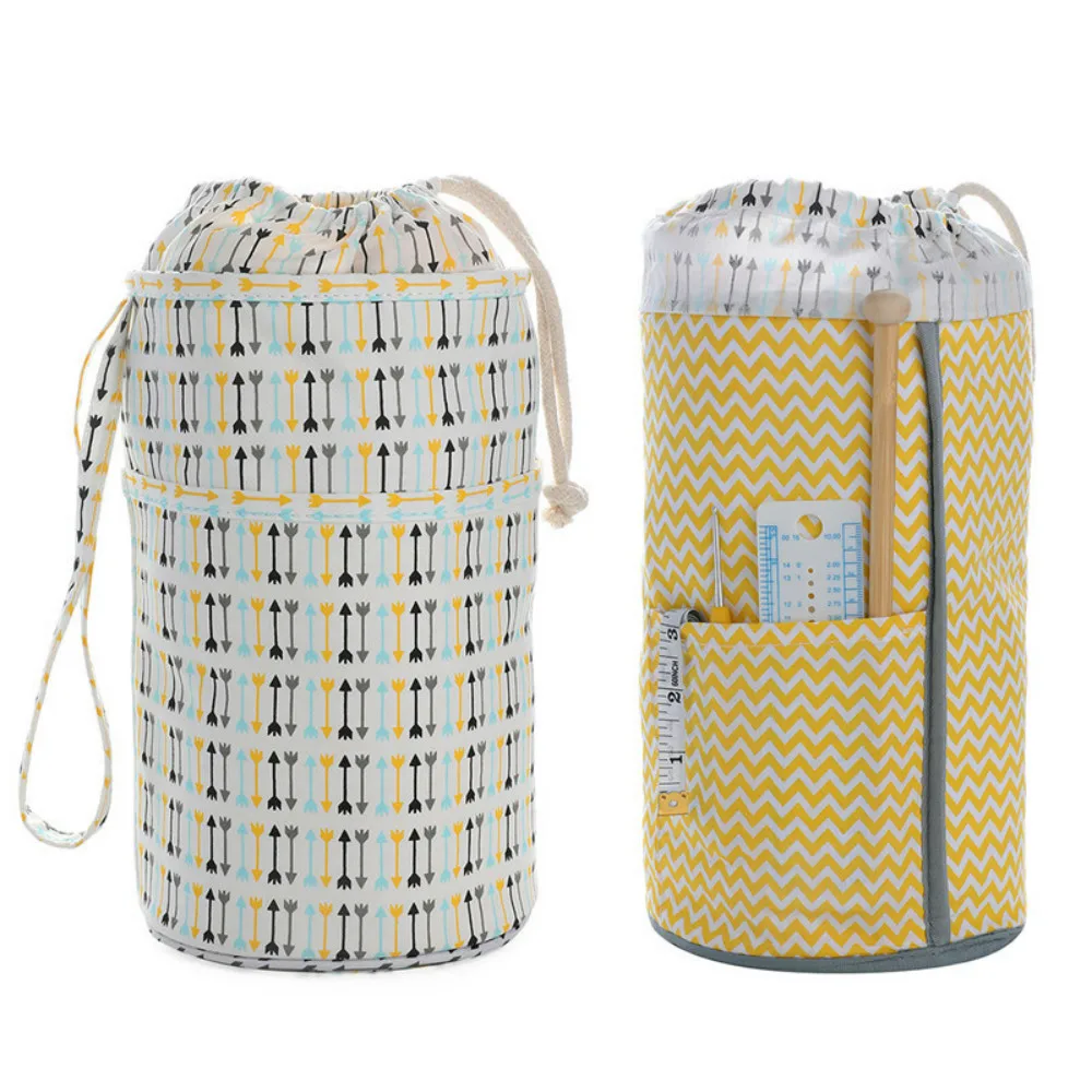 

Органайзер для хранения пряжи, сумка «сделай сам» для шитья, вязания, сумка для хранения ниток, шерсти, крючков для вязания, товары для хране...