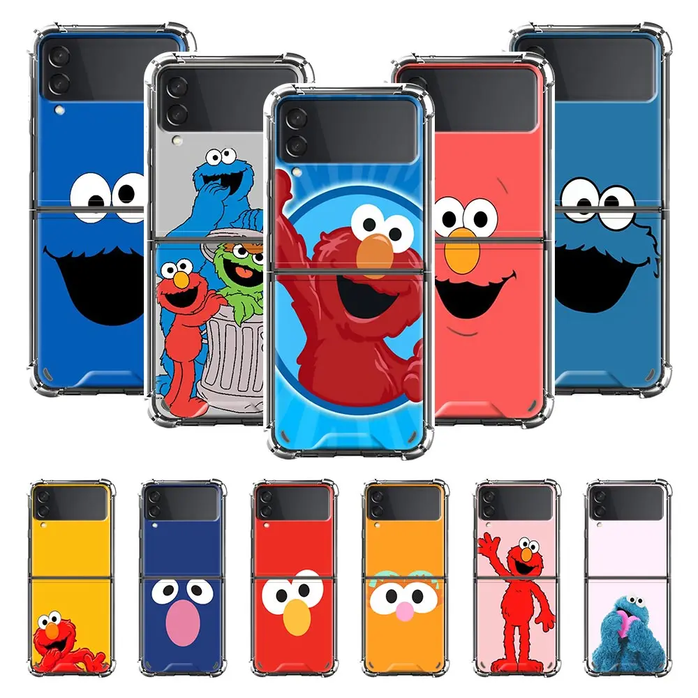 

Airbag Phone Case for Samsung Z Flip3 5G Fold Cover for Galaxy ZFlip 3 Funda For Z Flip3 Luxury Capa Sesame Street