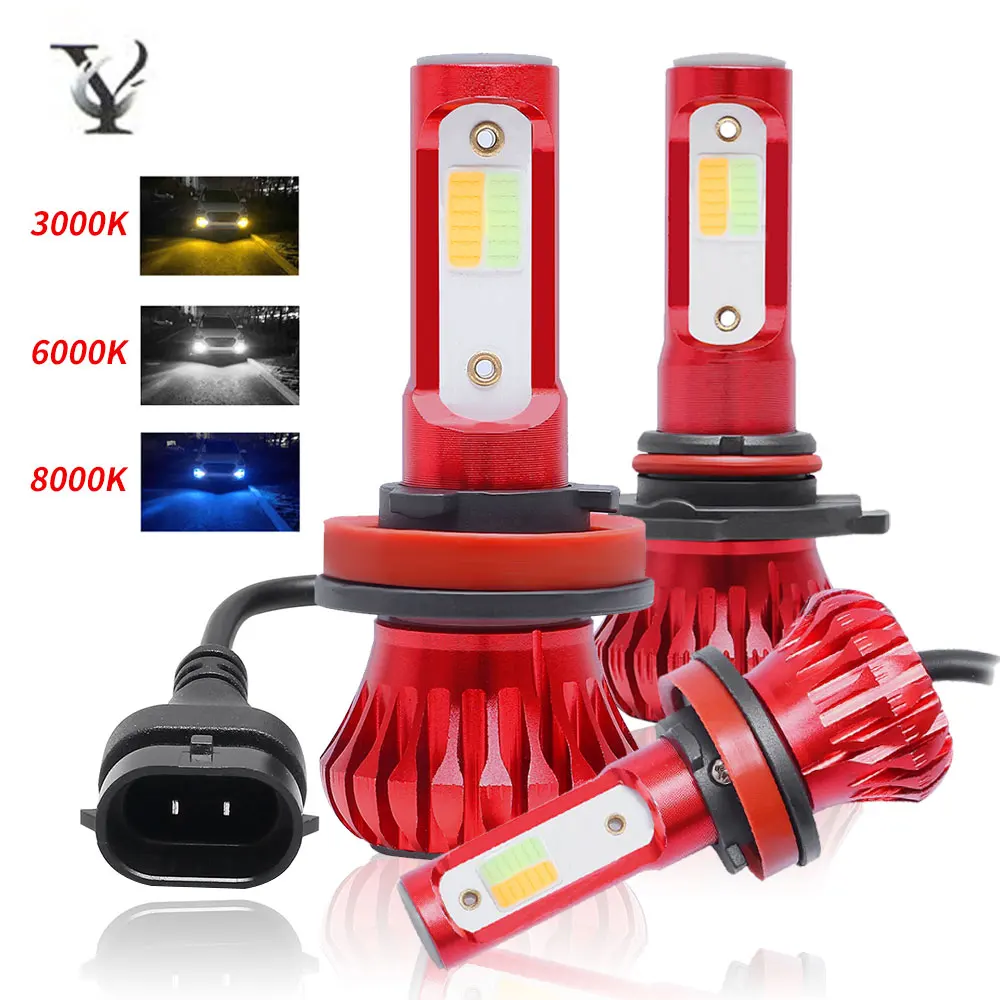Super Bright H7 Mini Led Headlight Bulbs H4 H1 H11 H8 H9 9005 HB3 H10 9006 HB4 9012 HIR2 Hi-Lo Beam Auto Headlamp Light Canbus