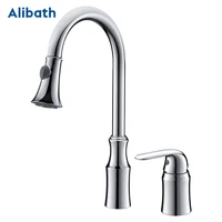 pull out kitchen faucets with sprayer bathroom basin sink faucets 2 spraying modes 360%c2%b0 rotating solid brass water tap
