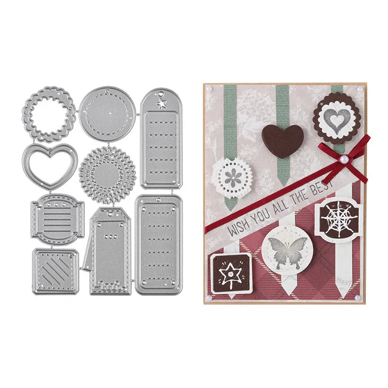 GJCrafts этикетки штампы тег металлические режущие новые 2019 для рукоделия