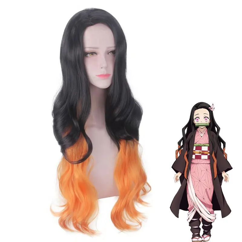 Coshome аниме демон Slayer Kimetsu no Yaiba Agatsuma Zenitsu парик косплей короткие желтые градиентные