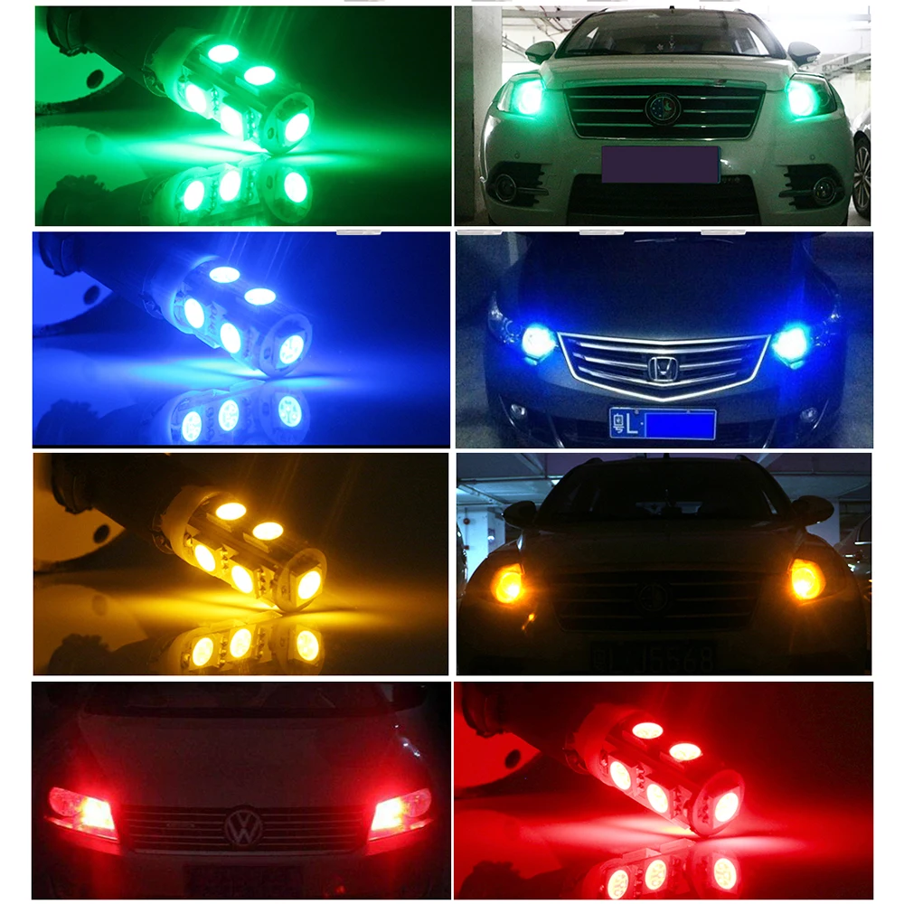 100 шт. светодиодные лампы 24 В DC W5W 194 T10 5050 9 SMD | Автомобили и мотоциклы