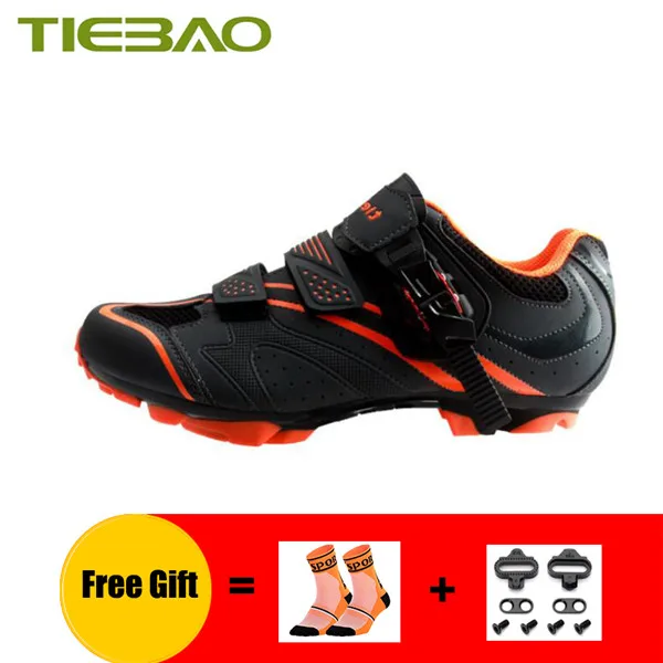 O shoes with cleats TIEBAO велосипедные кроссовки для мужчин и женщин sapatilha ciclismo mtb самозакрывающаяся обувь для горного велосипеда дышащие mtb Верховые туфли велосипедные - Цвет: O shoes with cleats