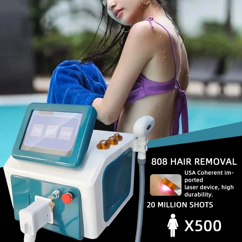 

1200W Laser Soprano Ice Platinum Triple Wavelength 755 808 1064 Ice Diode Laser Hair Removal Machine