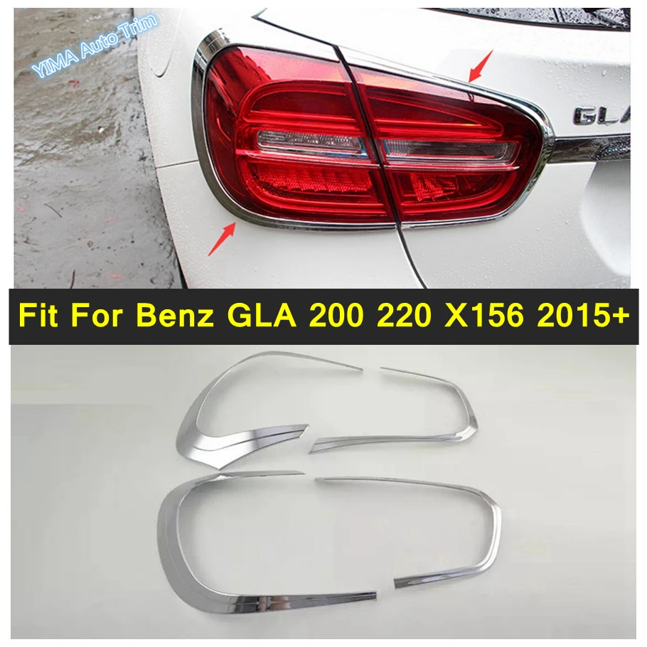 

For Mercedes-Benz GLA 200 220 X156 2015 - 2019 ABS Auto Styling Rear Tailgate Light Lamp Protection Stickers Cover Trim 4 Pcs
