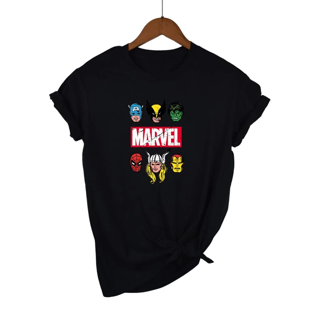 Женская Повседневная футболка в стиле панк-рок MARVEL ts хлопковая Футболка tumblr