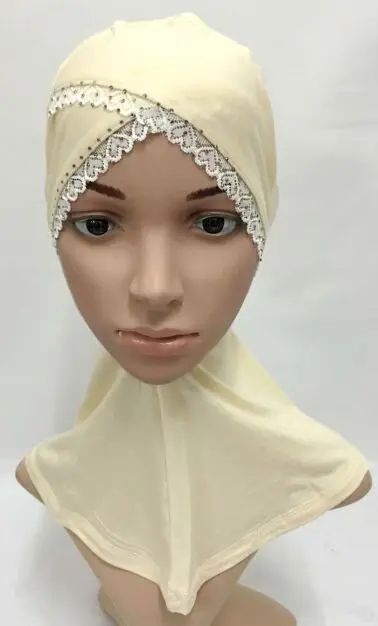 Мусульманская женская хлопковая внутренняя Кепка хиджаб мусульманский головной