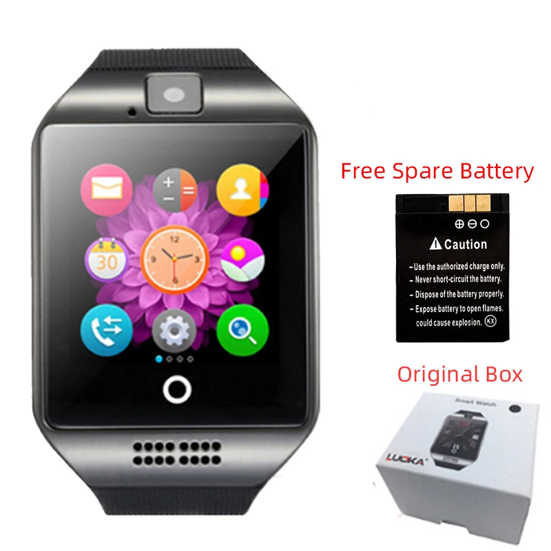 q18 bluetooth connect smartwatch men women fit watch sport waterproof smart watch with sim card call phone band whatsapp sync free global shipping