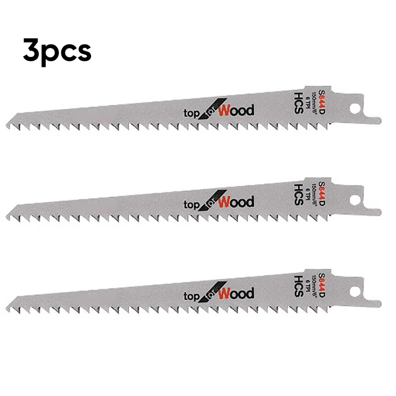

3x 150mm 6 HCS Reciprocating S644D Saw Blades For Wood Pruning Extra Sharp Sale
