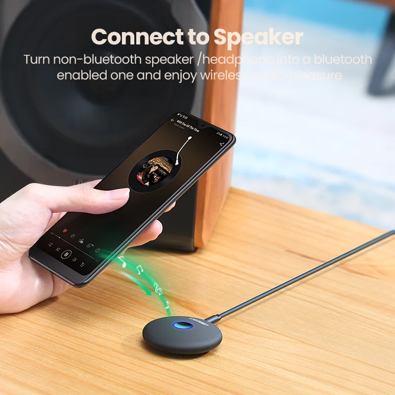Адаптер передатчик Ugreen Bluetooth 5 0 аудиоразъем 3 мм для ТВ наушников ПК музыкальных - Фото №1