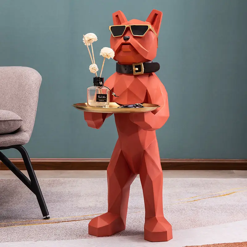 Дешево Многофункциональная статуэтка животного, 71 см, для гостиной, креативное украшение, поднос для хранения, большие украшения для посадки, аксе...