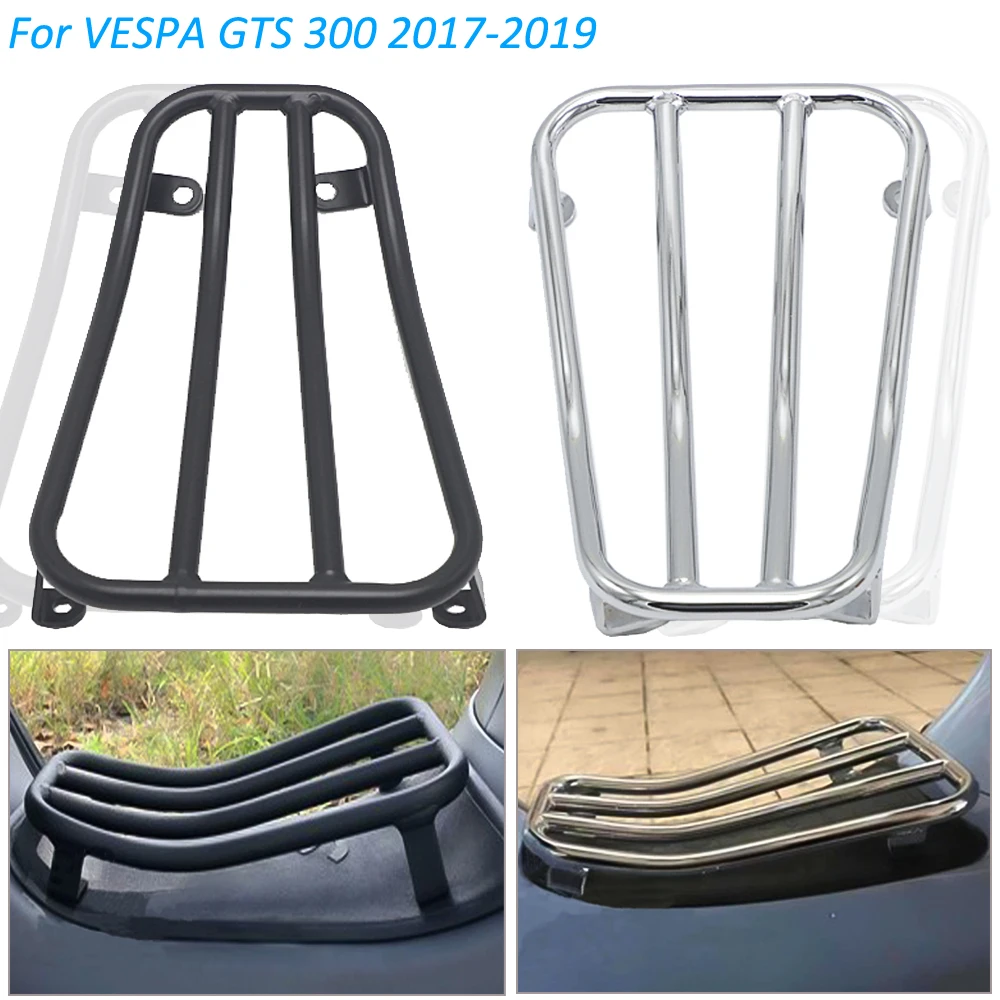 

Black For VESPA GTS 300 2017 2018 2019 Motorcycle Aluminum Foot Pedal Rear Luggage Rack Bracket Holder