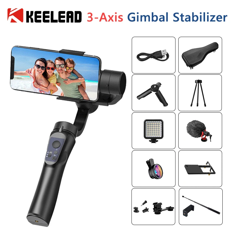 Keelead H4 ручной карданный 3 осевой стабилизатор смартфона для смартфон экшн Камера
