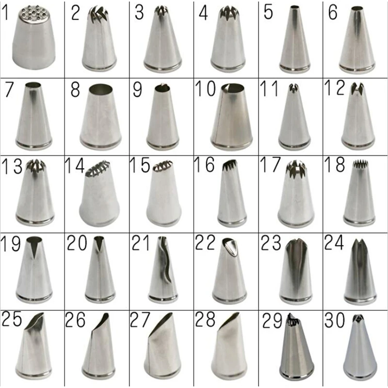 

TTLIFE Metal Cream Nozzles Cake Decorating Tools Stainless Steel Icing Piping Nozzle Tips New Cake Fondant Decor Baking Tools