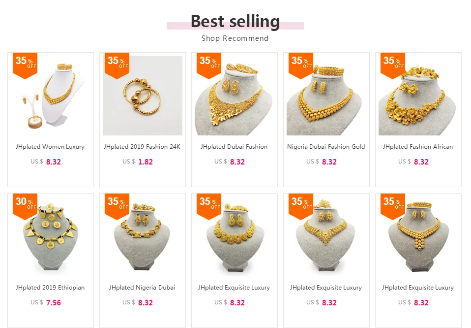 JHplated Африканский Золотой цвет серьги 24K ювелирные изделия для женщин Африканский подарок